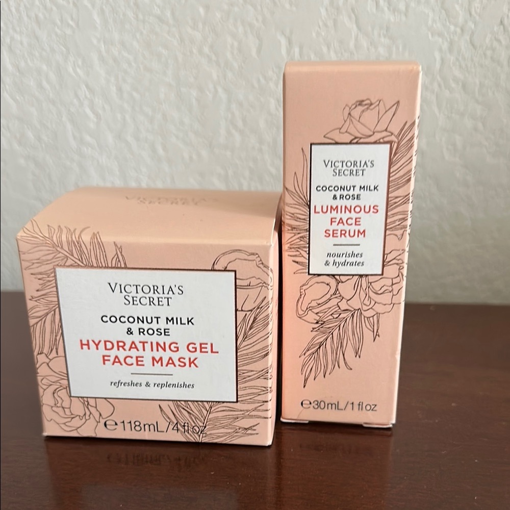 Victoria's Secret Hydrating Gel Face Mask and Luminous Face Serum - Cream